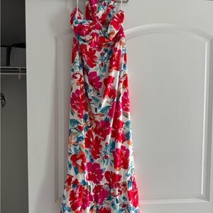 Floral Halter Maxi Dress NWT